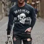 Dead Head Soundlab Skull Graphic Men’s Long Sleeve T-Shirt