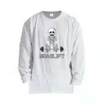 Deadlift Skeleton Workout Graphic Men’s Long Sleeve T-Shirt