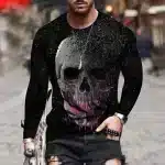 Dispersing Cosmic Skull Drip Black Men’s Long Sleeve T-Shirt