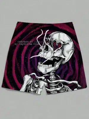 Embrace My Emptiness Gothic Skeleton Heart Swim Trunks