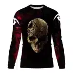 Engraved Tribal Skull Dark Gothic Men’s Long Sleeve T-Shirt