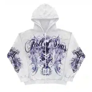 Fall of Sons Tribal Skull Cross Women's Zip-Up Hoodie