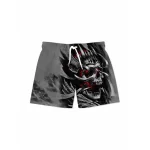 Fiery Skull Tribal Warrior Gothic Art Men's Shorts