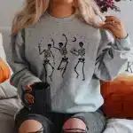 Funny Dancing Skeleton Moonlight Women's Sweatshirt