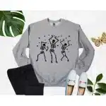 Funny Dancing Skeleton Starry Night Women's Sweatshirt