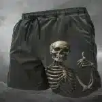 Funny Skeleton Thumbs-Up Gothic Swim Trunks