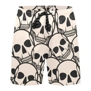 Gothic Cartoon Skull Pattern All-Over Print Men's Shorts