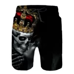 Gothic Couple Skull King Kissing Lady Men's Shorts