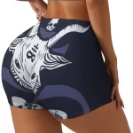 Gothic Goat Skull Symbol Black Women’s Biker Shorts