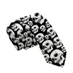 Gothic Monochrome Skulls Icon Pattern Tie