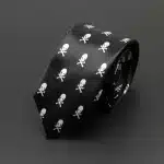 Gothic Pink Skull Crossbones Pattern Formal Black Tie