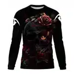 Gothic Skull Rose Dark Floral Men’s Long Sleeve T-Shirt