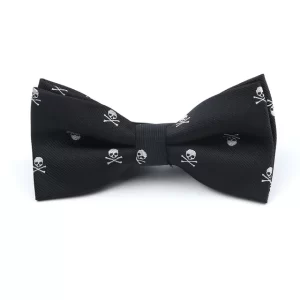 Gothic Skull and Crossbones Pattern Men's Bow Tie