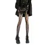 Gothic Spiderweb Skull Pattern Fishnet Women’s Stockings