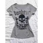 Gray Bonheur Skull and Crosses Vintage Women's T-Shirt