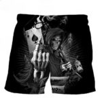 Grim Reaper Skeleton Ace of Spades Horror Men’s Shorts