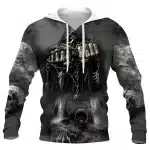 Grim Reaper Skeleton Game Over Gothic Men’s Hoodie