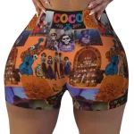 Halloween Movie Coco Skeleton Family Women’s Yoga Shorts