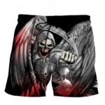 Haunted Angel Skeleton Reaper Hourglass Men’s Shorts