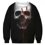 Haunted Dripping Blood Skull Horror Men’s Sweatshirt