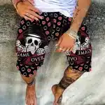 Haunted Game Over Dice Spade Skull Black Men's Shorts