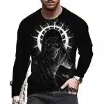 Haunted Skeleton Reaper Priest Men’s Long Sleeve T-Shirt