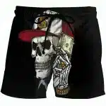 Hipster Richboy Skull Dollar Graphic Men's Shorts