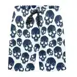 Hollow Navy Skull Pattern Gothic White Men's Shorts