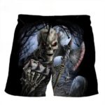 Horror Demon Skull Warrior Cemetery Gothic Swim Trunks