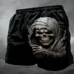 Horror Grim Reaper Skeleton Bandage Cloak Men’s Shorts