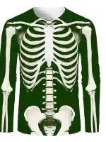 Human Skeleton Bones Cosplay Men’s Long Sleeve T-Shirt
