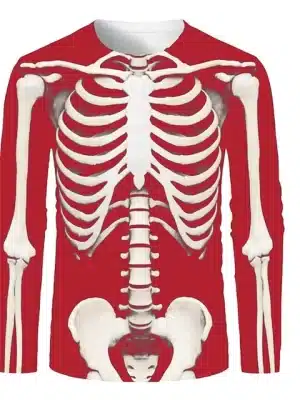 Human Skeleton Bones Cosplay Men’s Long Sleeve T-Shirt