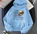I Like Murder Rose Skull Funny Graphic Women's Hoodie