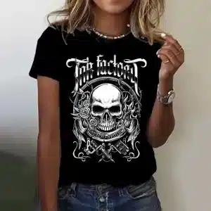 Ink Factory Skull Tattoo Studio Short Sleeve Women's T-Shirt