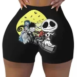 Jack Skellington Skull Friends Gothic Women's Yoga Shorts