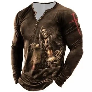 Judge Grim Reaper Skeleton Guilty Men’s Long Sleeve T-Shirt