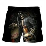 Judge Grim Reaper Skeleton Guilty Scroll Swim Trunks