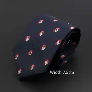 Pirate Skull Head Red Bandana Icon Pattern Tie