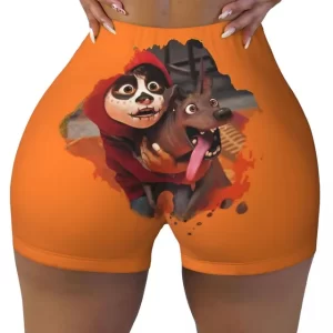 Pixar Movie Coco Sugar Skull Face Women’s Biker Shorts