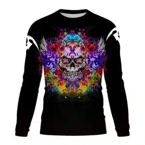 Psychedelic Skull Winged Creatures Men’s Long Sleeve T-Shirt