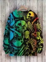 Rainbow Skeletons Neon Graffiti Women's Sweatshirt