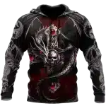 Red-Eyed Dragon Skull Bloody Gothic Men’s Hoodie