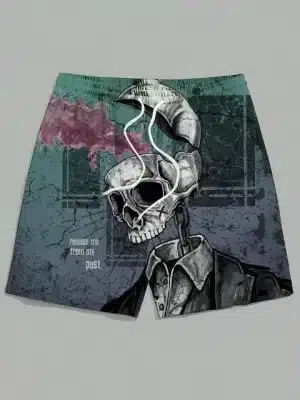 Release Me From My Past Open Skull Smoke Men's Shorts