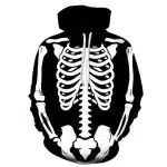 Retro Classic Skeleton Ribcage Gothic Men’s Hoodie