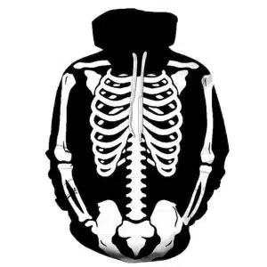 Retro Classic Skeleton Ribcage Gothic Men’s Hoodie