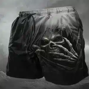 Scary Cloaked Skull Grim Reaper Grasp Horror Men’s Shorts