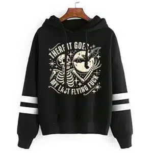 Skeleton Bat Funny Graphic Last Fly Women's Hoodie