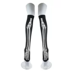 Skeleton Bone Print Black Over-the-Knee Women’s Stockings