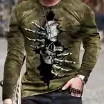 Skeleton Claw Tear Gothic Horror Men’s Long Sleeve T-Shirt