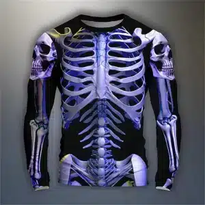 Skeleton Skull Bones All-Over Print Men’s Long Sleeve T-Shirt